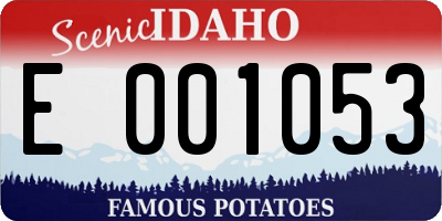ID license plate E001053