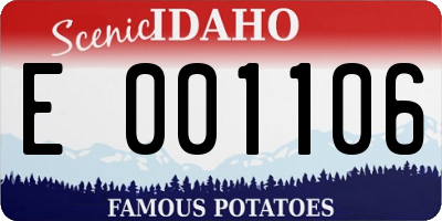 ID license plate E001106