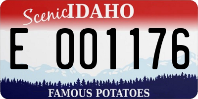 ID license plate E001176