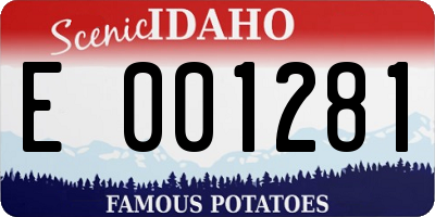 ID license plate E001281