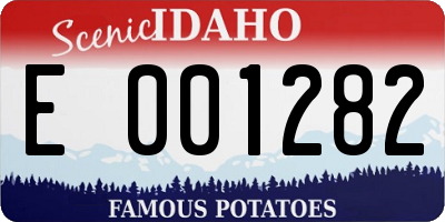 ID license plate E001282