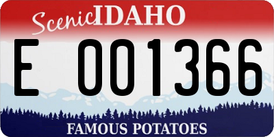 ID license plate E001366