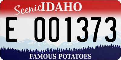 ID license plate E001373