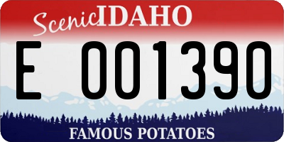 ID license plate E001390