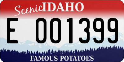 ID license plate E001399