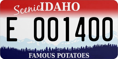 ID license plate E001400