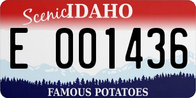 ID license plate E001436