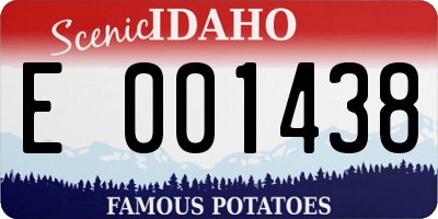 ID license plate E001438
