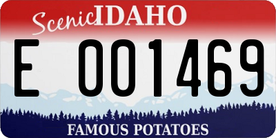 ID license plate E001469