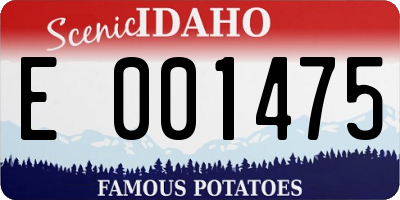 ID license plate E001475