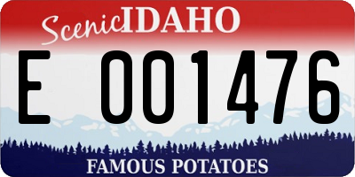 ID license plate E001476