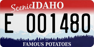 ID license plate E001480