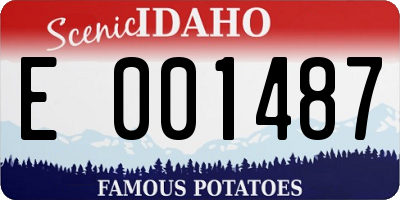 ID license plate E001487