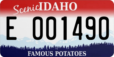 ID license plate E001490