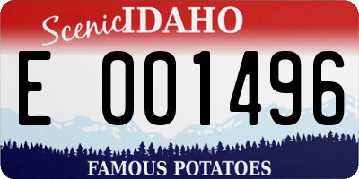 ID license plate E001496