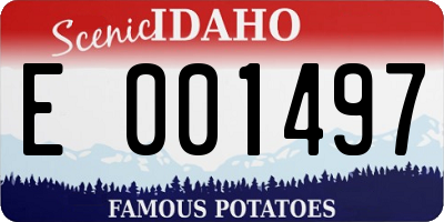 ID license plate E001497