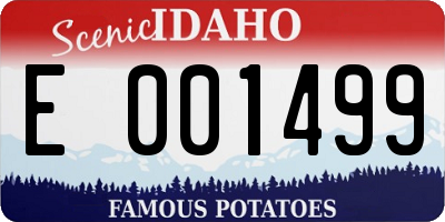 ID license plate E001499