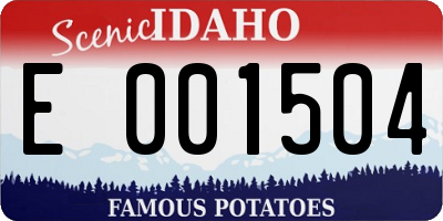 ID license plate E001504