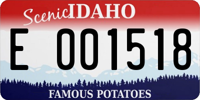 ID license plate E001518