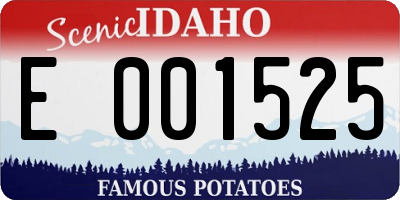 ID license plate E001525