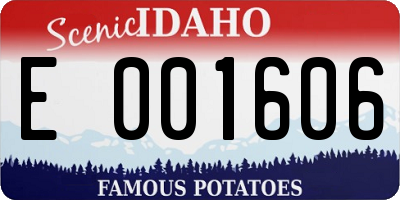 ID license plate E001606