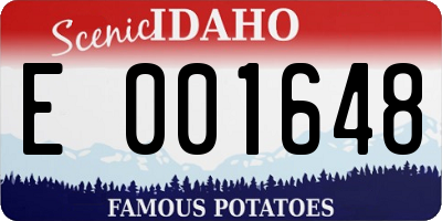 ID license plate E001648