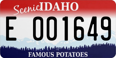ID license plate E001649