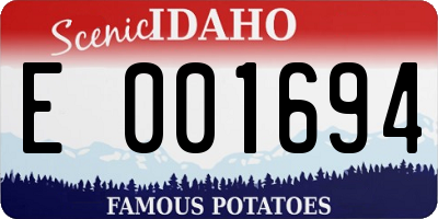 ID license plate E001694