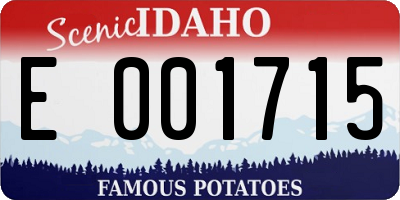 ID license plate E001715