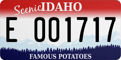 ID license plate E001717