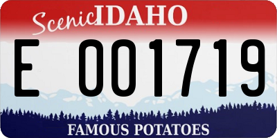ID license plate E001719