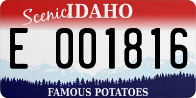 ID license plate E001816