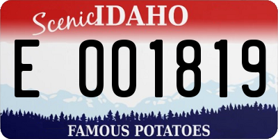 ID license plate E001819