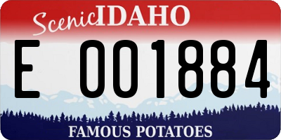 ID license plate E001884