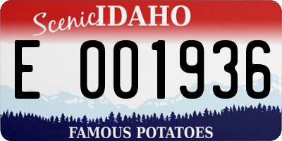 ID license plate E001936