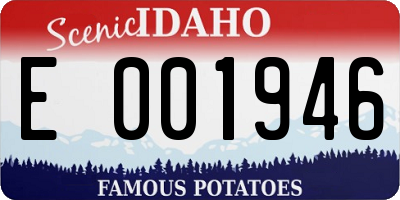 ID license plate E001946