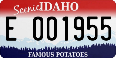 ID license plate E001955