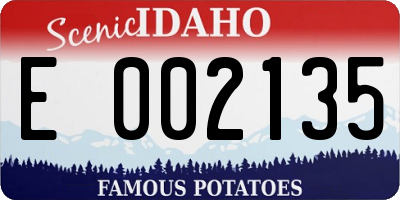 ID license plate E002135