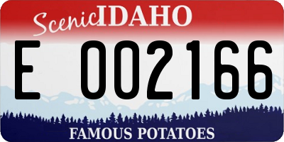 ID license plate E002166