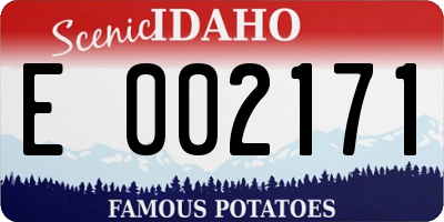 ID license plate E002171