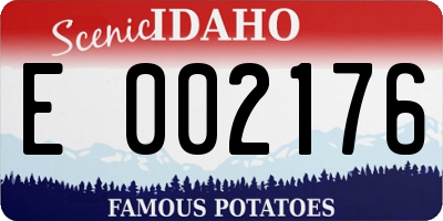 ID license plate E002176