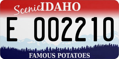 ID license plate E002210