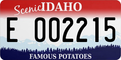 ID license plate E002215