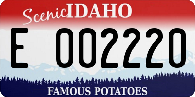 ID license plate E002220