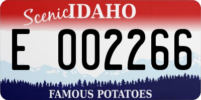ID license plate E002266