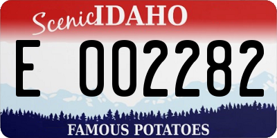 ID license plate E002282