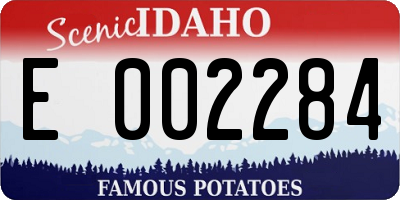 ID license plate E002284