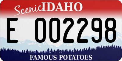 ID license plate E002298