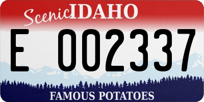 ID license plate E002337