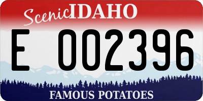 ID license plate E002396